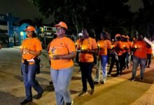 • ACP Owusua Kyeremeh (right) leading the procession