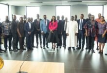 Dr Asiama (8th from left) with the clergy after the event