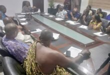 • Mr Emelia Arthur addressing stakeholders