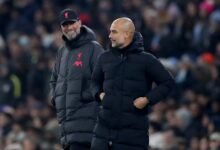 Guardiola (right) with Klopp