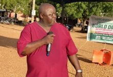 • Mr Roger Atambire Abaa (inset) addressing the students at the programme