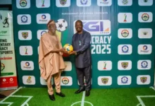 • Mr Bagbin (left) with Mr Dadey during the launch