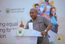 • President Mahama speaking at the programme