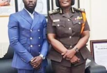 • Mrs Patience Baffoe-Bonnie (right) with Mr Robert Ayitey