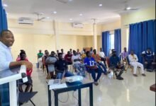 • Mr Anaba speaking at the event