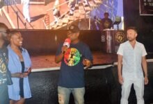 • Some football pundits analysing the game at half time