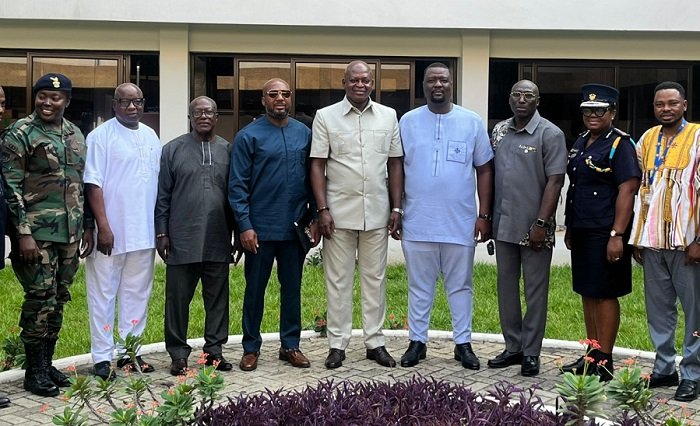 Mr Nikpe (middle) with the newly constituted board members of DVLA