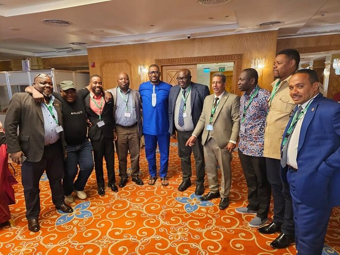 • The Executive Board members of AFMMW after the meeting