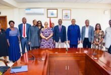 Mr Haruna Iddrisu(fifth from right) with members of the delegation