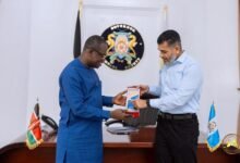 Dr. Joseph Siaw Agyepong (left) with H.E. Abdullswamad Sherrif Nassir, Governor, Mombasa County Kenya