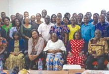 • Officials and participants at the ceremony
