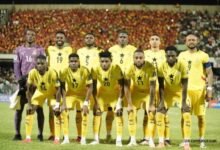 A line-up of the Black Stars