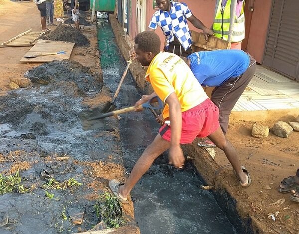 • The residents desilting the drains
