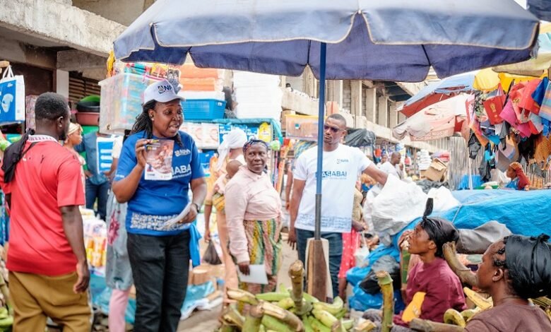 • Eunice Budu Nyarko (second from left) educating market women in Kumasi