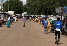 • Residents going about their business in Bawku town