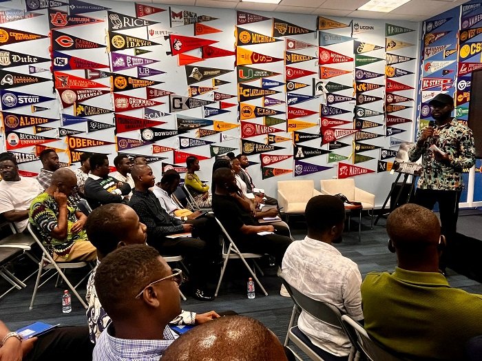 Mr Gerard Nartey sharing his experiences at the gathering