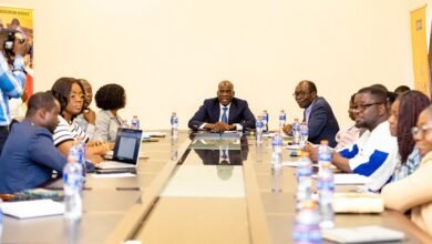 • Mr Haruna Iddrisu (middle) addressing stakeholders