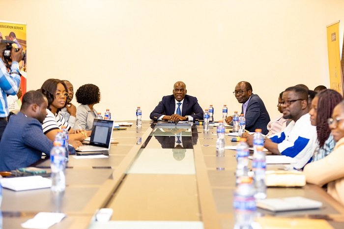 • Mr Haruna Iddrisu (middle) addressing stakeholders