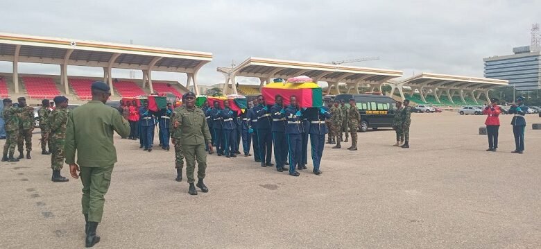 Preparation works and rehearsal taking place at the Black Star Square ahead of the state funeral and burial serv