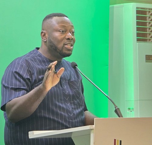 • Mr George Opare Addo addressing the press during the Government Accountability Series