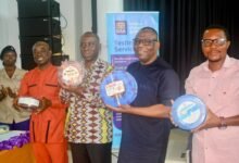 • Mr Clifford Frimpong (left) with other dignitaries launching the Project