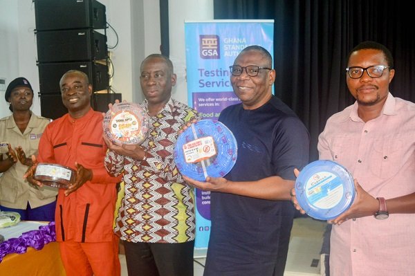 • Mr Clifford Frimpong (left) with other dignitaries launching the Project