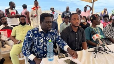 • Mr Boye-Doku (Seated first from left) with some members of the association