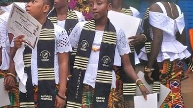 Some of the pupils with their certificates