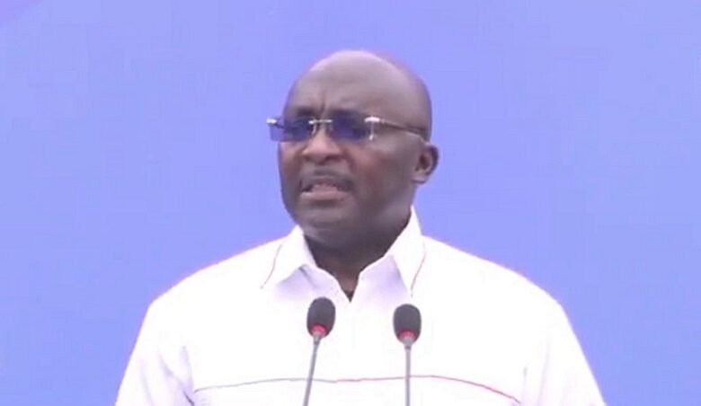 Dr Bawumia (inset) addressing the gathering