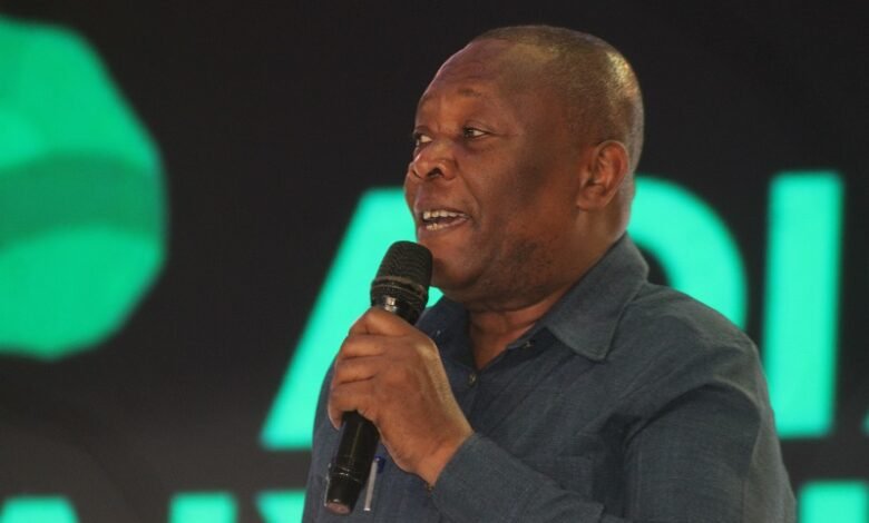 • Prof. George Oduro (inset) addressing participants at the conference