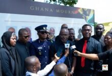 Mr Akpokavie addressing the media while members of the GOC executive look on