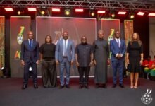 Mr Julius Drebrah (middle) flanked other high profile dignatries that attended the event