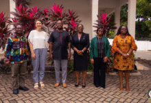 • Dr Audrey Smock Amoah with the GIZ team