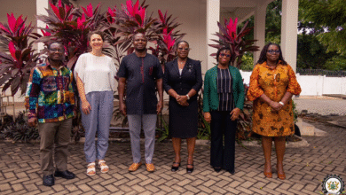 • Dr Audrey Smock Amoah with the GIZ team