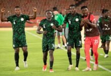 Nigerian players after their win