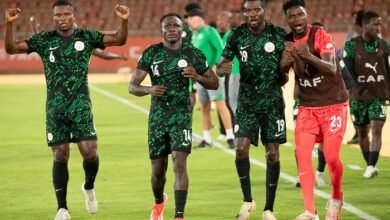 Nigerian players after their win