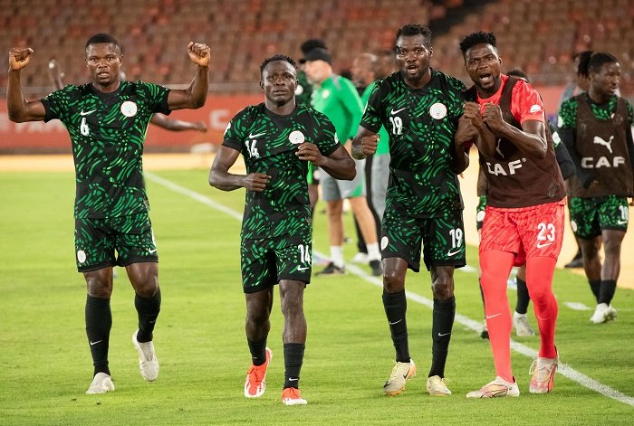 Nigerian players after their win