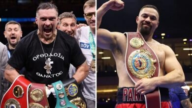 Oleksandr Usyk (left) and Joseph Parker