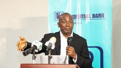 • Prof. Bokpin speaking at the seminar