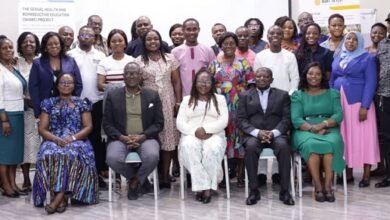 Mr Evan Sinkari (second from right) with stakeholders after the meeting