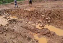 • Some of the deplorable roads in the area