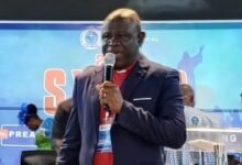 • Right Reverend Dzomeku (inset) addressing the gathering