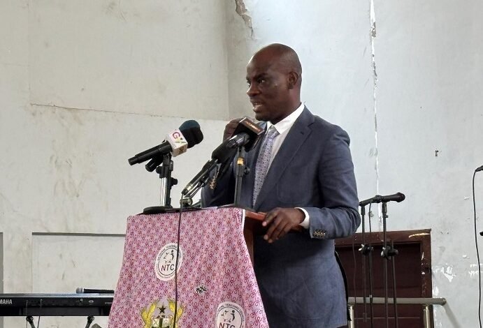 Mr Haruna Iddrisu (inset) launching the teacher prize awards scheme. Photo. Ebo Gorman