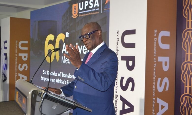 • Dr K.K. Sarpong (inset) launching the anniversary Photo: Victor A. Buxton