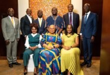 Dr Joyce Aryee with other members of the board