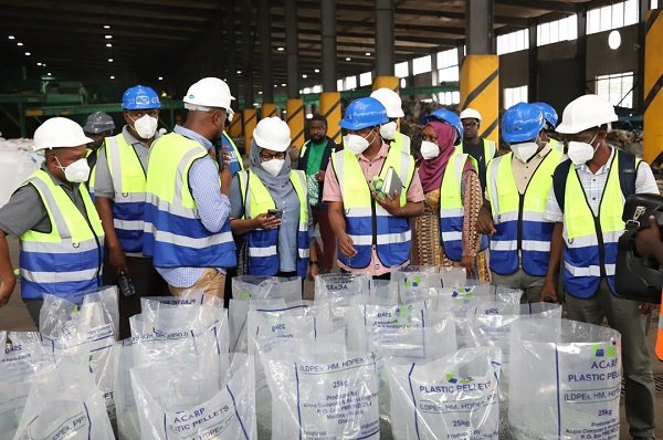 • The Zanzibar delegation touring Jospong Group's facilities