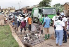 Members of the church during the clean up exercise