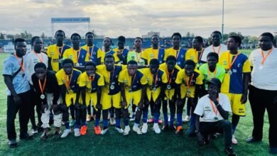 • Players and technical team members of All Nice Football Club