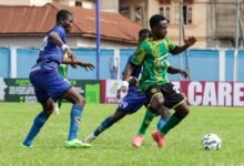 • A scene from the Berekum Chelsea versus Asante Kotoko game