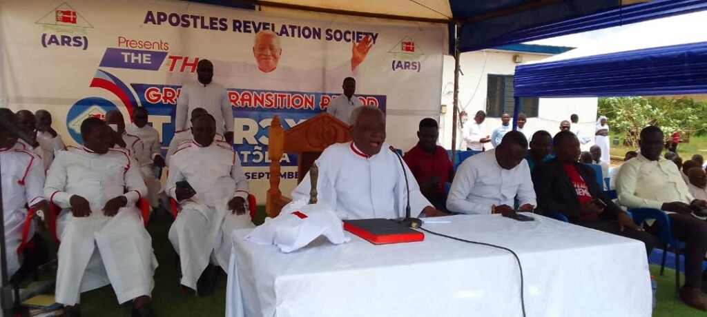 • Apostle Attipoe addressing the members